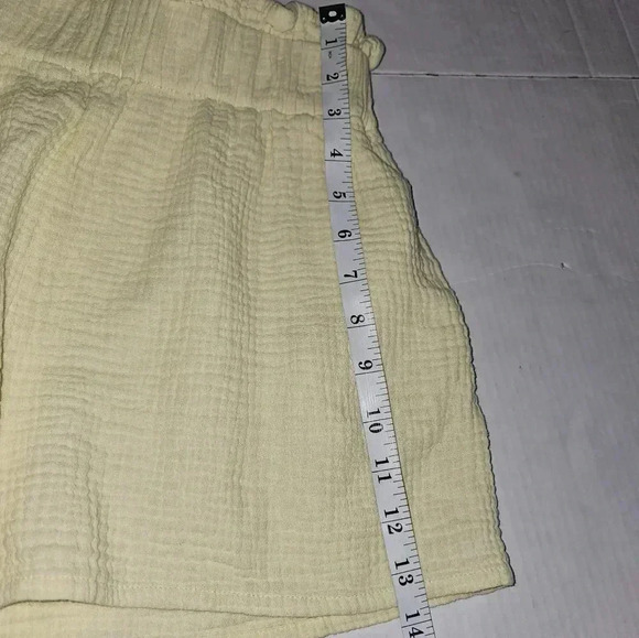 VICI Yellow Paperbag Waist 100% Cotton Womens Shorts‎ Sz Small - Picture 8 of 12